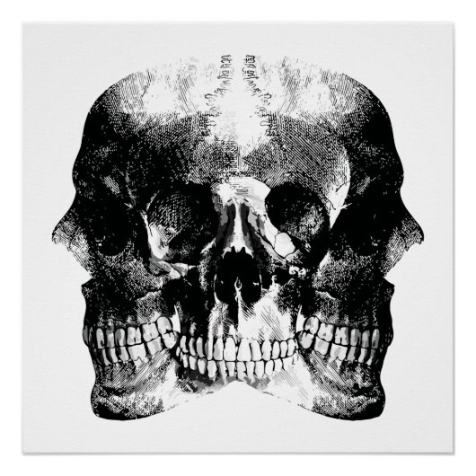 Poster Art de crâne gothique sombre (Devant)