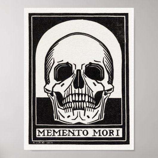 Poster Art de crâne Memento Mori (Devant)