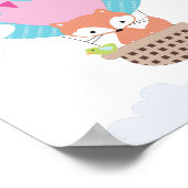 Poster Art de crèche ballon à air chaud renard (Coin)