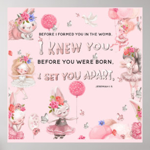 Poster Art de crèche chrétien - Verset de la Bible de Jér