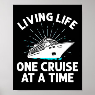 Poster Art de croisière drôle Hommes Femmes Famille Vacan