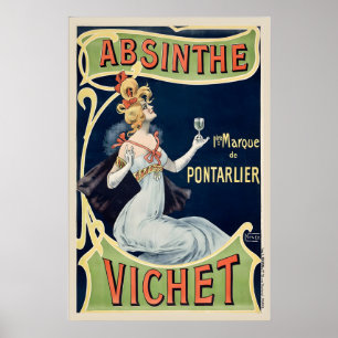 Poster Art de cuisine de boisson vintage vin champagne no