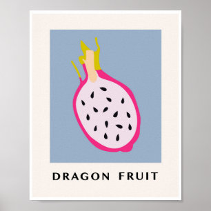 Poster Art de cuisine tropical minimaliste du fruit du dr