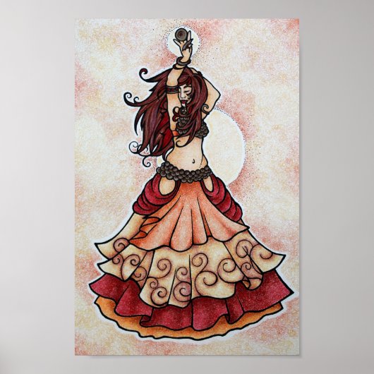 Poster Art de danse du ventre aux braises (Devant)