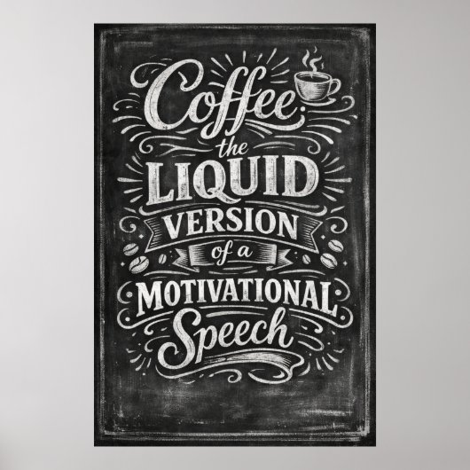 Poster Art de discours motivationnel version liquide du c (Devant)