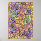 Poster Art de doodle zen boho psychédélique complexe vibr (Devant)