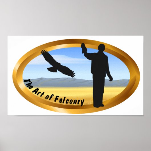 Poster Art de Falconry - Ovale (Devant)