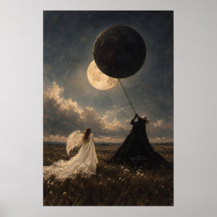 Poster Art de fantaisie surréaliste d'éclipse