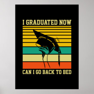 Poster Art de fin d'études J'ai obtenu mon diplôme main