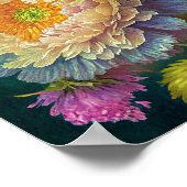 Poster Art de fleurs colorées (Coin)