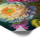 Poster Art de fleurs colorées (Coin)