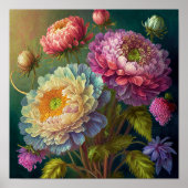 Poster Art de fleurs colorées (Devant)