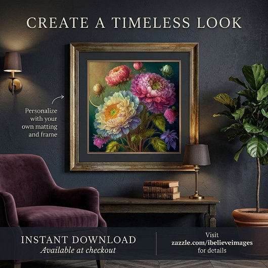 Poster Art de fleurs colorées