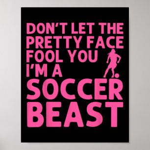 Poster Art de football cool pour femmes adolescentes gard
