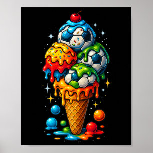 Poster Art de football Cool qui dégouline Illustration de