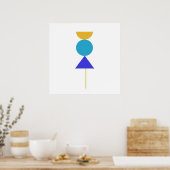 Poster art de formes abstraites (Cuisine)