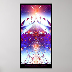 Poster Art de fractale - puissance des maths