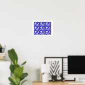 Poster Art de galaxie bleue (Bureau à domicile)