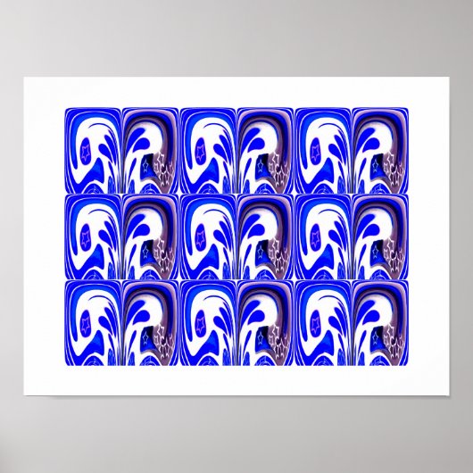 Poster Art de galaxie bleue (Devant)