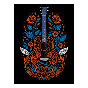 Poster Art de guitare country