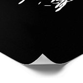 Poster Art de hibou noir et blanc (Coin)