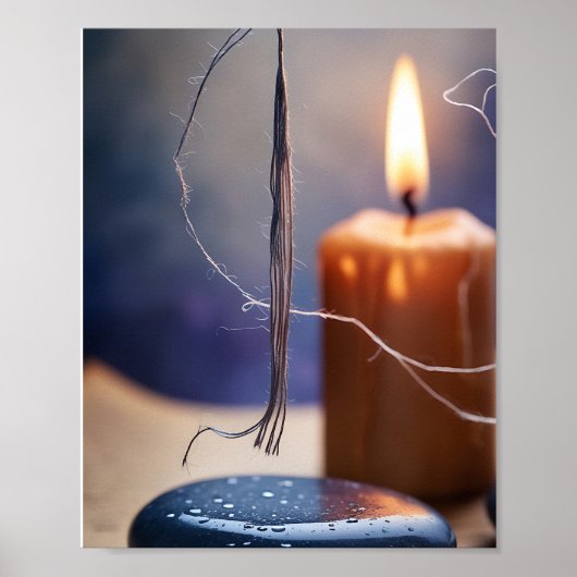 Poster art de la bougie romantique (Devant)