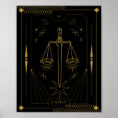 Poster Art de la carte Tarot Justice (Devant)