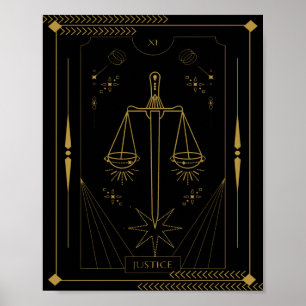 Poster Art de la carte Tarot Justice