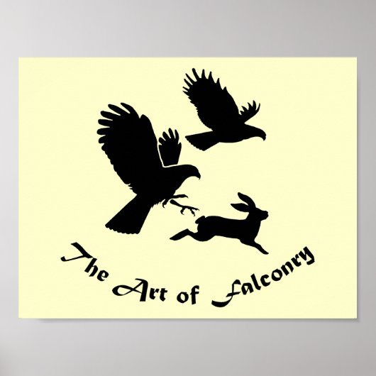 Poster Art de la Fauconnerie - Harris Hawks (Devant)