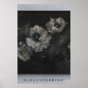 Poster Art de la fleur de pavot, Floral sombre, Floral ab