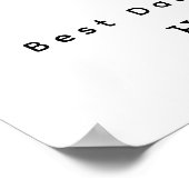 Poster Art de la fleur d'empreinte manuscrite première Fê (Coin)