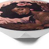 Poster Art de la Fleur des femmes africaines (Coin)
