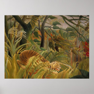 Poster Art de la jungle tropicale de Roussequ Tigre