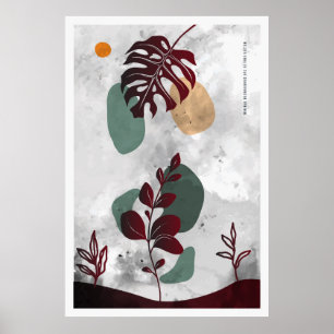 Poster Art de la ligne botanique
