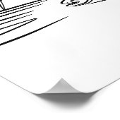 Poster Art de la ligne de pêche saumon (Coin)