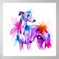 Art de la ligne Greyhound avec des éclaboussures d