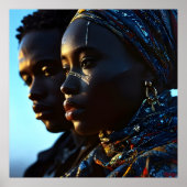 Poster Art de la mode africain (Devant)