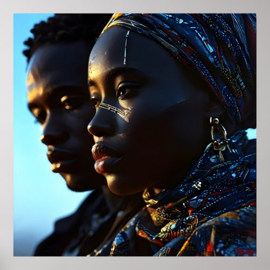 Poster Art de la mode africain (Devant)