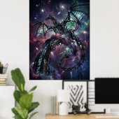 Poster Art de la Nébuleuse Mécanique en Obsidienne (Bureau à domicile)