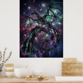 Poster Art de la Nébuleuse Mécanique en Obsidienne (Cuisine)