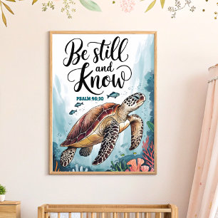 Poster Art de la nurserie chrétienne « Be Still and Know