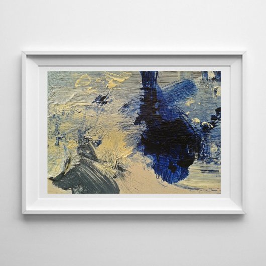 Poster Art de la peinture Abstraite bleue