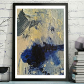 Poster Art de la peinture Abstraite bleue