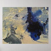 Poster Art de la peinture Abstraite bleue (Devant)
