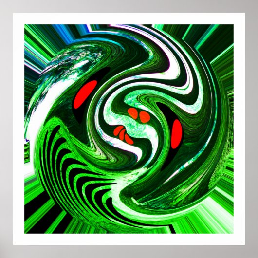 Poster Art de la planète verte Alien (Devant)