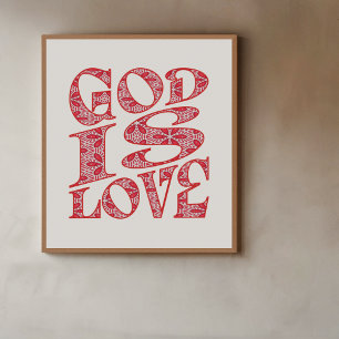 Poster Art de la typographie de l'amour sans fin