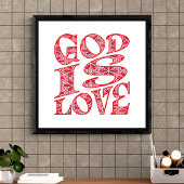 Poster Art de la typographie de l'amour sans fin