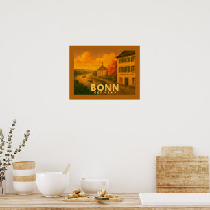 Poster Art de la ville de Bonn Allemagne
