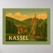 Poster Art de la ville de Cassel en Allemagne (Devant)