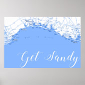 Poster Art de l'affiche de la côte du Golfe du Texas (Devant)